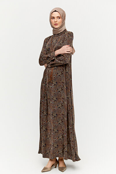 Setrms Etnik Desenli Büzgü Elbise