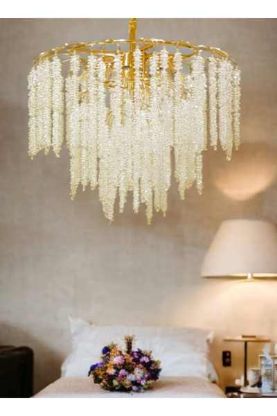 KARAZ Crystal cluster chandelier, 60 cm diameter