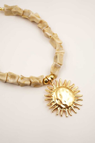 WhosAccessories Güneş Figürlü Kolye