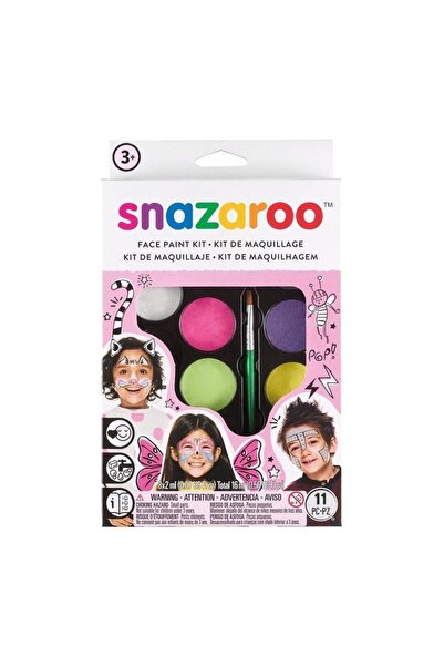 Snazaroo Σετ ζωγραφικής στο πρόσωπο, για κορίτσια, 8 χρώματα και πινέλο, 3 ετών+