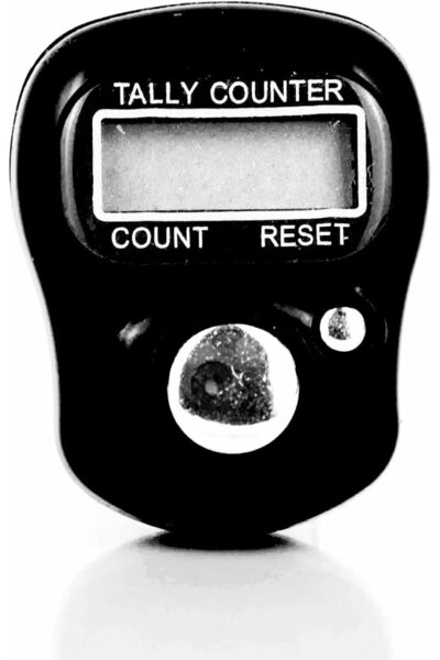 AM 8:00 Needs & Wants Black Digital Finger Ring Tasbeeh Tasbih Tally Counter (5-digit LCD)