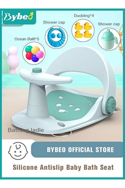 BYBEO Baby Bath Seat With Shower Gift Set, Infants Bathtub Seats, Sit up Shower's Chair for Babies 6 Month