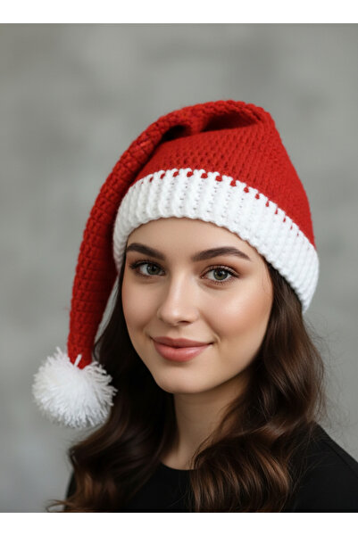 Talinhandmade Hand Knitted Christmas Hat |   Koton Anti-Pilling Yarn |   52 c...