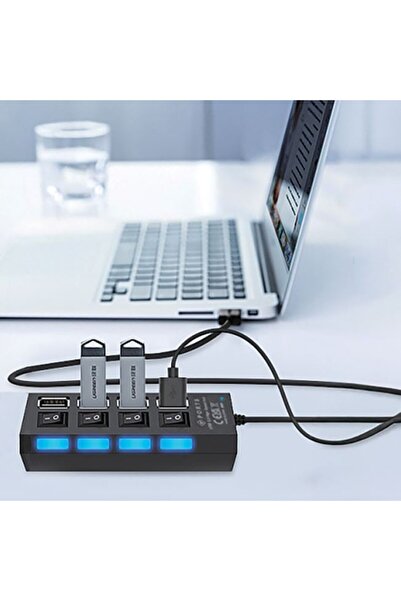 DAsiNU 4-Port USB 2.0 HUB with i-JMB Switch