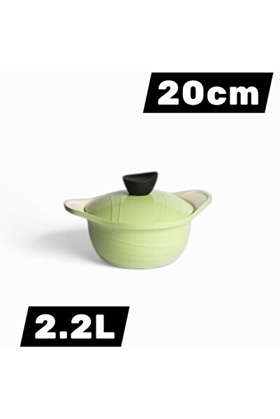 PN Korean non-stick ceramic cooking pot - made of high-quality cast aluminum, 20 cm size, 2.2 liter capacity
