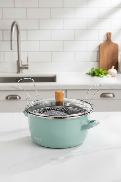 Bambum Nostalgia Frying Pan Light Green 22 cm