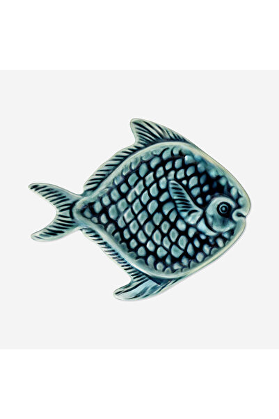 Flying Tiger Copenhagen Balık Şeklinde Mavi Seramik Tabak