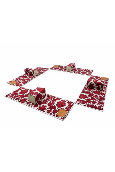 Bin Amaar طقم جلوس أرضي 8 قطع، 200×90 سم، صناعة سعودية، بديكور عربي، طراز تخييم