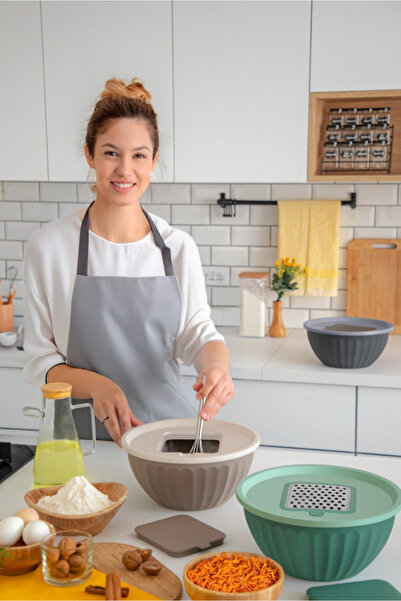 Orvila Latte Grater Mixing Bowl Storage Container and Mixer Bowl