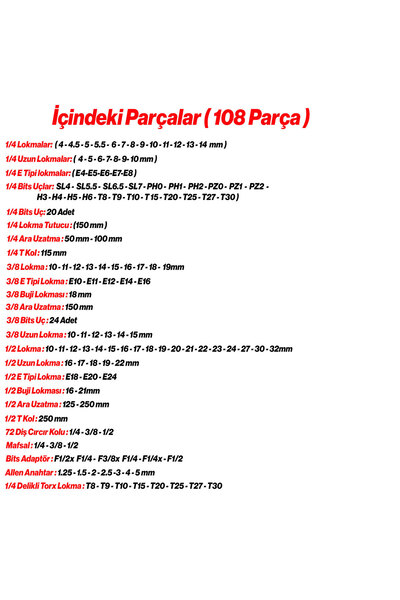 Badem10 Socket Wrench Set 173 Pieces Professional Multi-Purpose Hand Tool Set 1/2 3/8 1/4 6 Corner Cr-V Steel