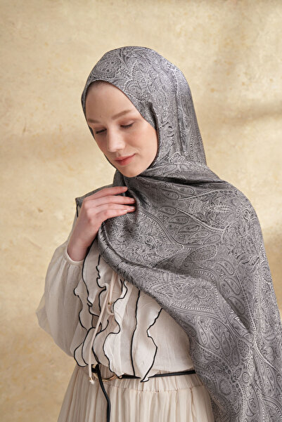 ARMANDA Jose Jakar Ethnic Pattern Shawl - Smoked