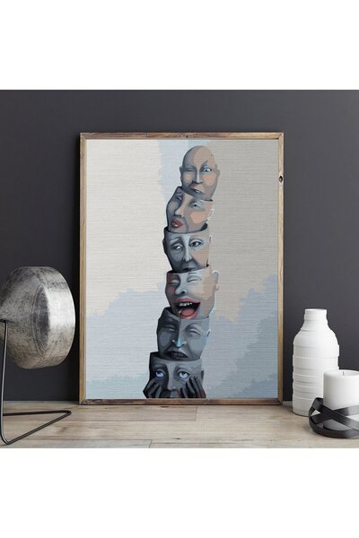 Pictorul Fericit Chipuri (Faces) - Pictură pe numere