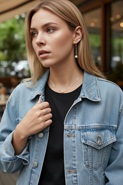 maia Silver Color 2-Piece Pearl Jewelry Set