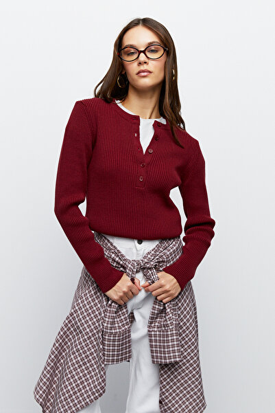 urban focus Half Placket Crew Neck Sweater