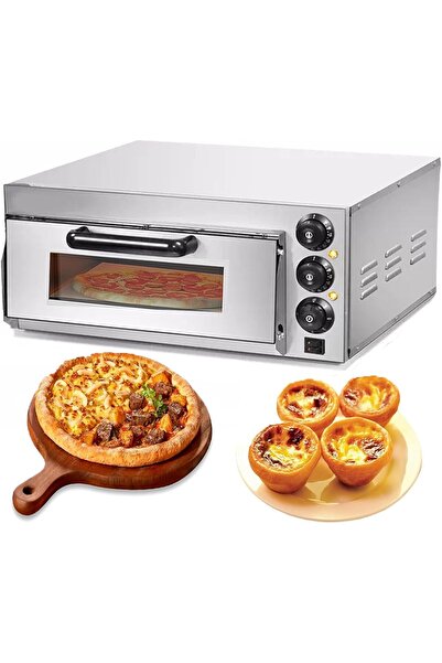 Five Stars Llchaensc Electric Commercial Countertop Pizza Oven, 2000W, 20L