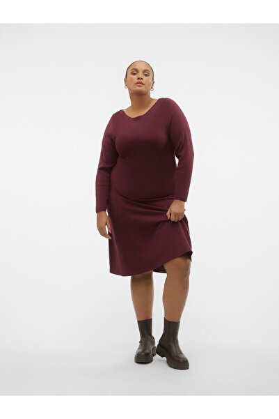 Veromoda Curve Strickkleid VMCNANCY Kurzes Kleid