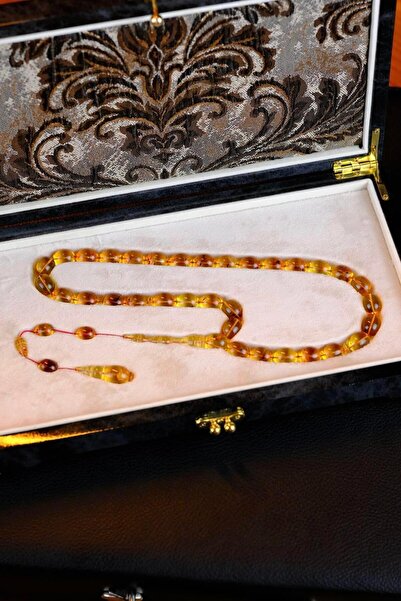 dergah tesbih Special Collectible Systemic Tassel Drop Amber Prayer Beads (Amber), (滴形琥珀 Prayer Beads)