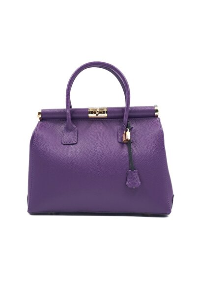 Posete Fagaras Jennifer Leather Purse - Purple, Genuine Leather Office Bag, Handbag, Bags