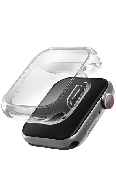 UNIQ Better By Design Apple Watch Se 2 and 3. Generation 44mm Silicone Case Garde Case and Screen Protector 2 in 1 High Protection