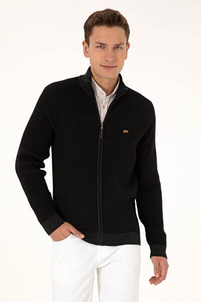 U.S. Polo Assn. Men's Black Knitwear Cardigan 50315873-Vr046