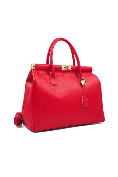 Posete Fagaras Jennifer Leather Purse - Red, Genuine Leather Office Bag, Handbag, Bags