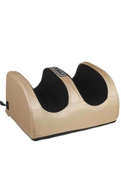 Houmt جهاز تدليك كهربائي للقدم والساق مع تدفئة وأسطوانة (بيج)