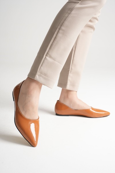 MARCHEO Ariana Women's Daily Orange Ballerina Shoes