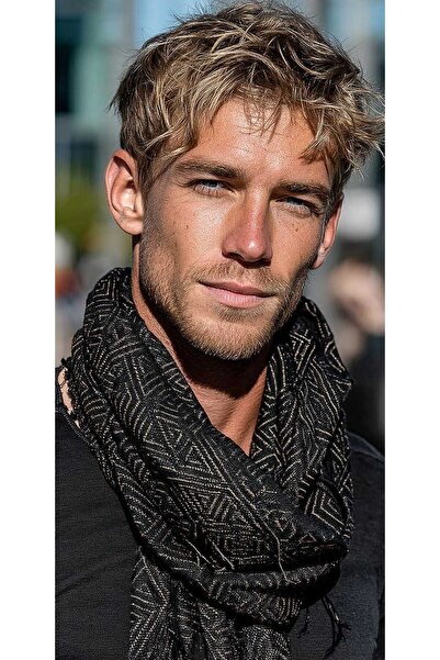 LAGRANZE Valmero Patterned Scarf Men's Scarf