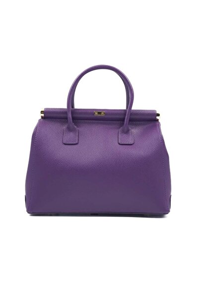 Posete Fagaras Jennifer Leather Purse - Purple, Genuine Leather Office Bag, Handbag, Bags