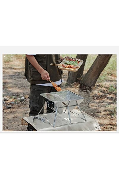 SHUFA Taşınabilir Paslanmaz Çelik Ateş Yakma Standı, Kolay Sökülüp Takılabili...