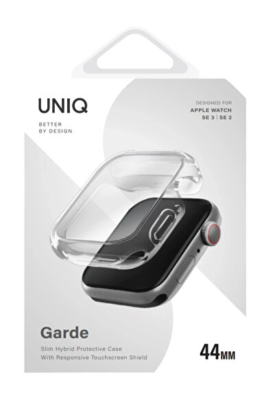 UNIQ Better By Design Apple Watch Se 2 and 3. Generation 44mm Silicone Case Garde Case and Screen Protector 2 in 1 High Protection