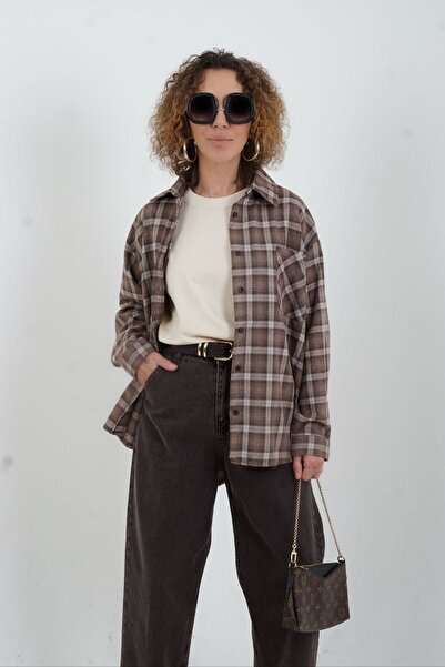 Zelish My Sister Καρό πουκάμισο σκούρου βιζόν