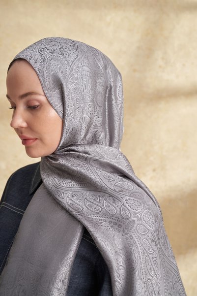 ARMANDA Jose Jakar Ethnic Pattern Shawl - Gray