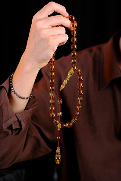 dergah tesbih Special Collectible Systemic Tassel Drop Amber Prayer Beads (Amber), (滴形琥珀 Prayer Beads)