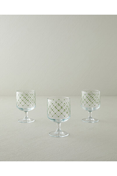 English Home Rootix Glass 3-Piece Cup 300 ml Green