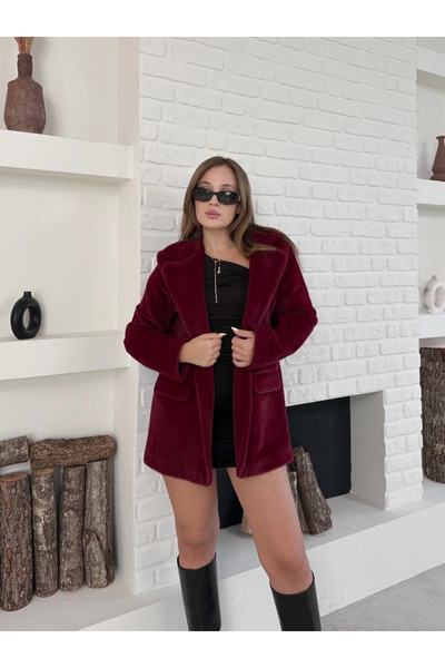 ZENGEZUR MALL Lvsqvr Fok Jacket Premium Quality Burgundy St255860 (113519) (Size: S)