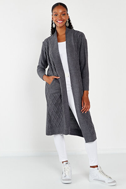 Hopoi Women's Baklava Pattern Midi Cardigan