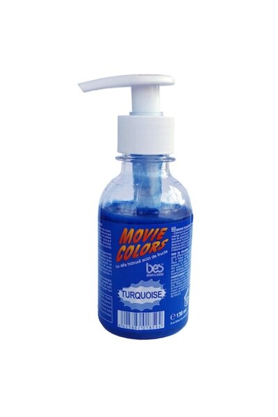 BES MOVIE COLORS Cosmetic Hair Dye - Turquoise, 130 ml,