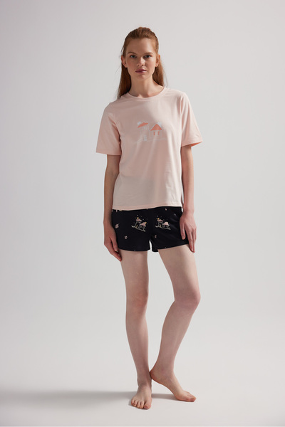 Hays Kadın Pamuklu Kısa Kollu Şortlu Pijama Takımı