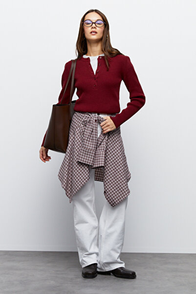 urban focus Half Placket Crew Neck Sweater