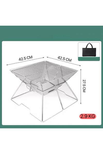 SHUFA Taşınabilir Paslanmaz Çelik Ateş Yakma Standı, Kolay Sökülüp Takılabili...