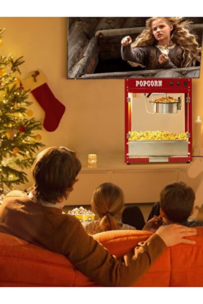 Five Stars RIEDHOFF Vintage Movie Theater Popcorn Machine with 8 oz Kettle — Red