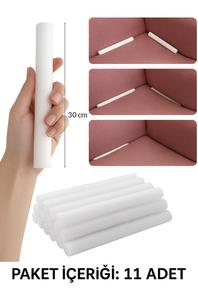 coverbox Sünger Çubuk Koltuk Örtüsü Koltuk Kılıfı oval Sandalye Örtüsü Sıkıştırma Aparatı 11 adet