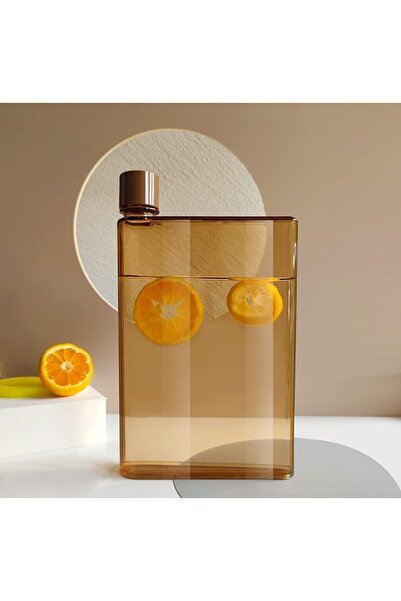 Alcoach Reusable Slim Flat Water Bottle 420ml (Coffee Color)