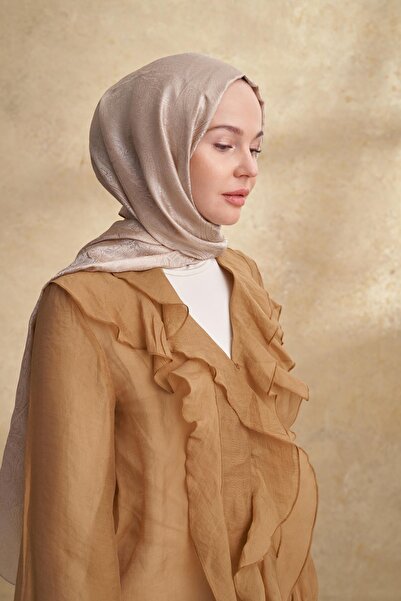 ARMANDA Jose Jakar Ethnic Pattern Shawl - Dark Beige