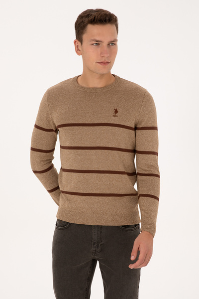 U.S. Polo Assn. Men's Khaki Sweater 50314976-Vr027