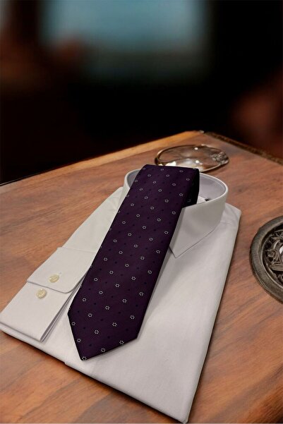 Sarar Microfiber Textured 8 cm Plum Tie