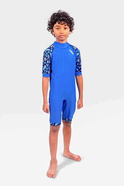 Coega Sunwear Boys Kids One Piece Swimsuit - Navy Blue Surf