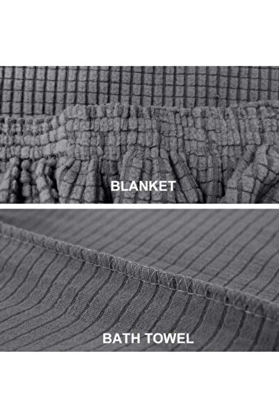 Beauenty Armless Stretch Sofa Bed Cover (Grey) - Fits 180-220cm