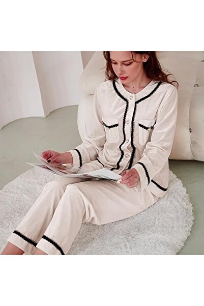 Margoun Women Winter Velvet Pajama Set MG16